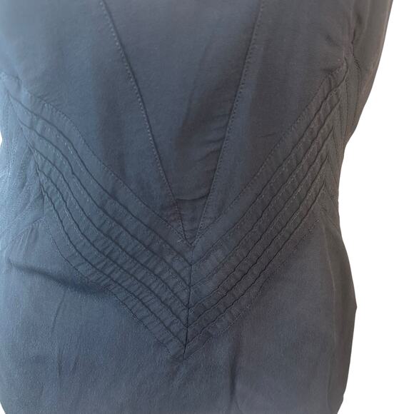 Anine Bing Black Pintucked Sleeveless Tank Blouse sz S EUC - Picture 7 of 10